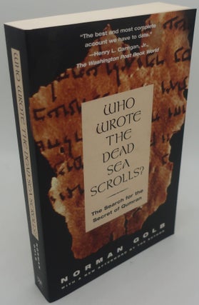 Item #000238H WHO WROTE THE DEAD SEA SCROLLS. NORMAN GOLB