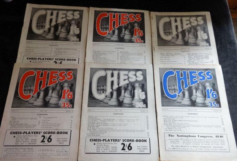 Item #000307 CHESS Magazine, Six Volumes, 1947. H. Baruch Wood.