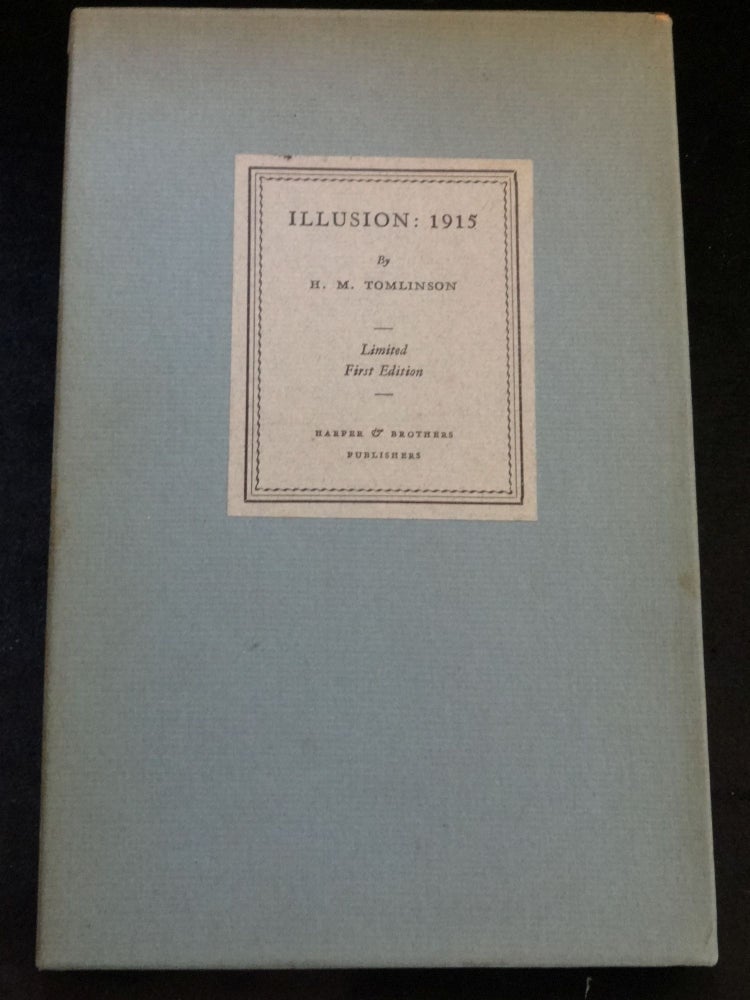 Item #000408A ILLUSION:1915. H. M. Tomlinson.