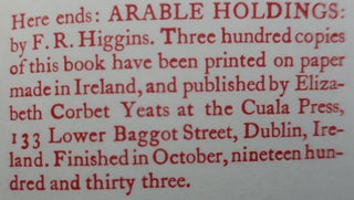 ARABLE HOLDINGS: POEMS