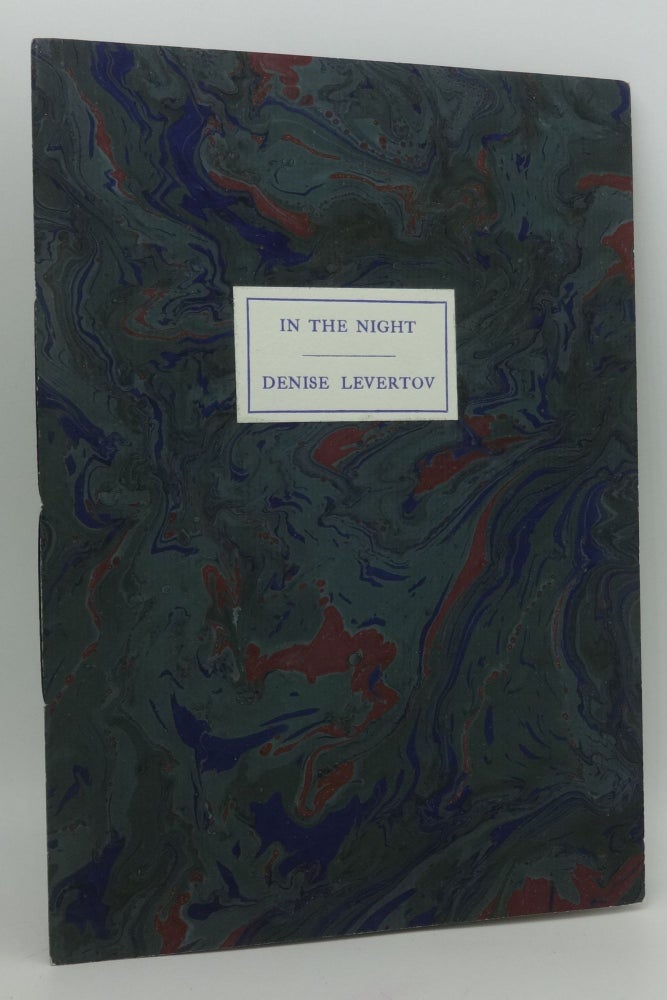 Item #000622A IN THE NIGHT (SIGNED). Denise Levertov.