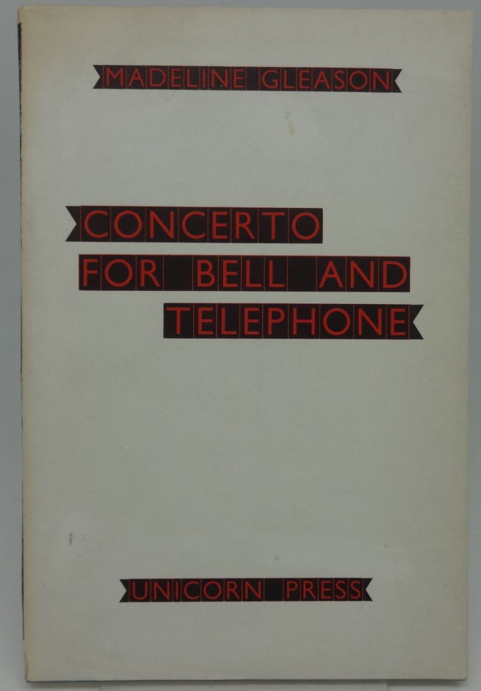 Item #000632C CONCERTO FOR BELL AND TELEPHONE [Signed]. Madeline Gleason.