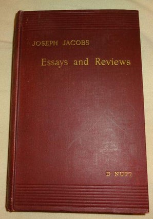 Item #000639D ESSAYS AND REVIEWS. Joseph Jacobs