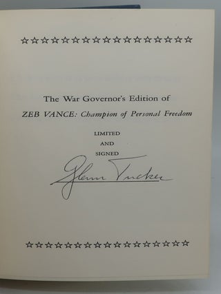 ZEB VANCE: Champion of Personal Freedom