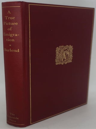 Item #001088B A TRUE PICTURE OF EMIGRATION. MILO MILTON QUAIFE