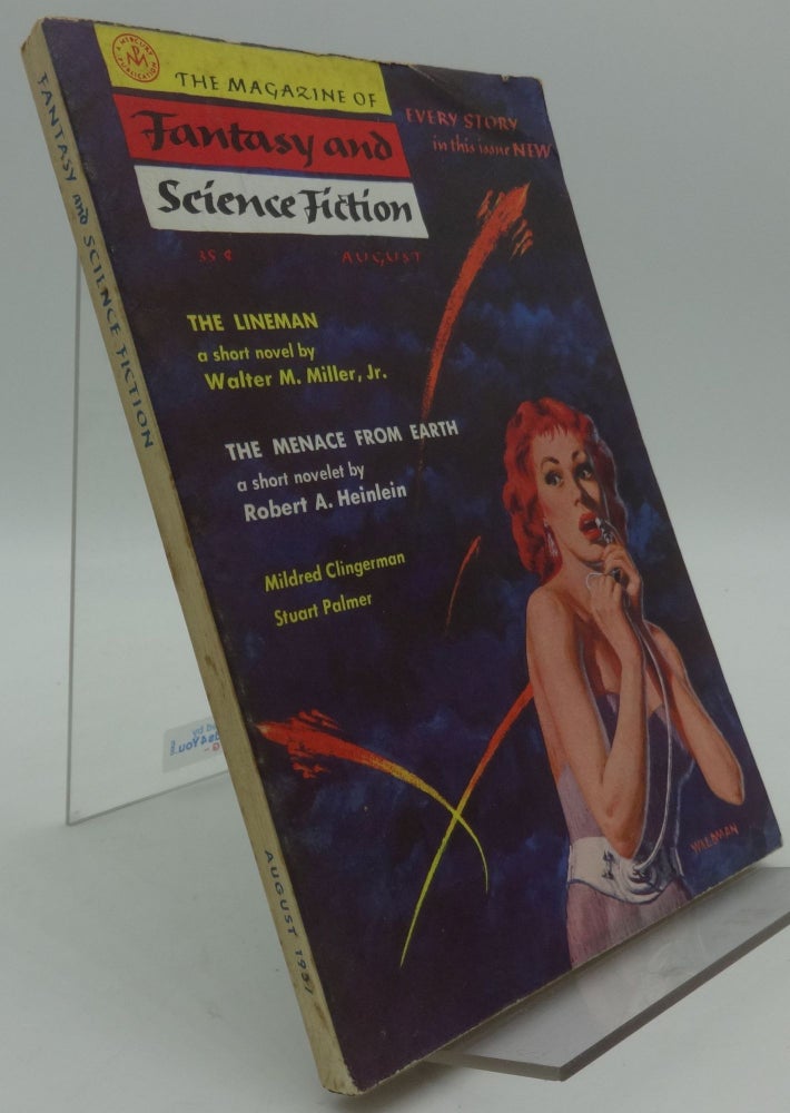 Item #001407B THE MAGAZINE OF FANTASY AND SCIENCE FICTION August 1957, Vol. 13, No. 2. Walter M. Miller Jr., Robert A. Heinlein.