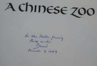 A CHINESE ZOO Fables and Proverbs [Signed/Inscribed]