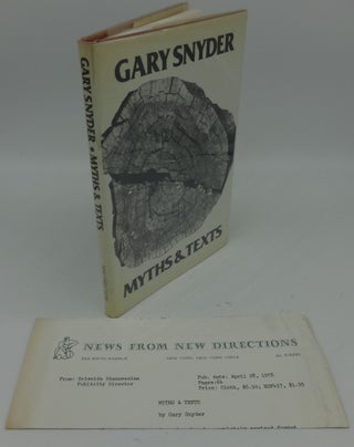 Item #002196C Myths & Texts. Gary Snyder