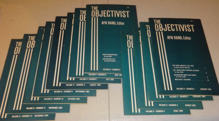 Item #002539B THE OBJECTIVIST 1969 (Twelve Vols.). Ayn Rand.