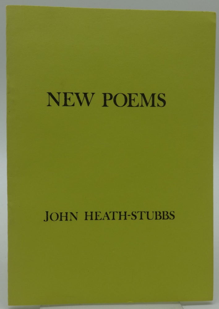Item #002685D NEW POEMS (LIMITED EDITION). John Heath-Stubbs.