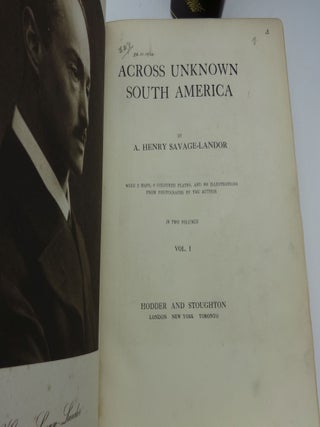 ACROSS UNKNOWN SOUTH AMERICA (Two Volumes)