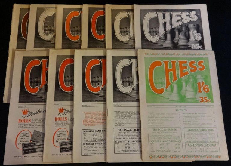 Item #002837 CHESS Magazine, Eleven Volumes, 1948. H Baruch Wood.