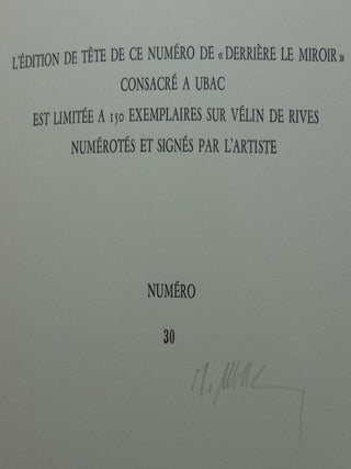 UBAC PEINTURES ET ARDOISES SCULPTEES (Signed by the Artist)