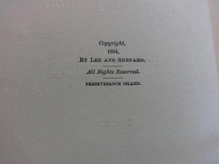 PERSEVERANCE ISLAND or the ROBINSON CRUSOE of THE 19TH CENTURY