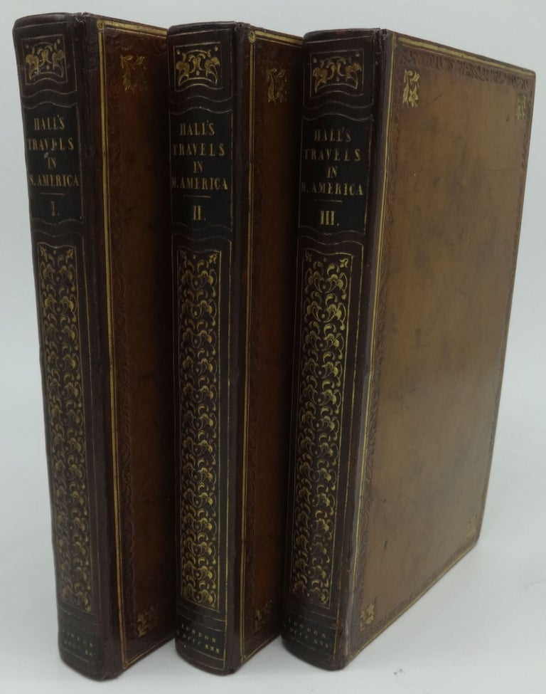 Item #003282B HALLS TRAVELS IN NORTH AMERICA (Three Volumes). Captain Basil Hall.