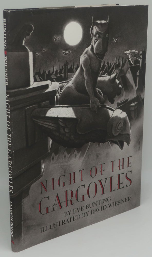 Item #003332D NIGHT OF THE GARGOYLES [Signed by Illustrator, David Wiesner]. EVE BUNTING.