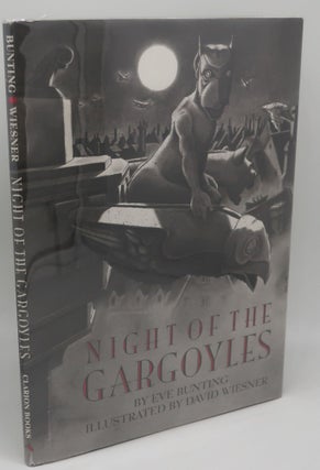 Item #003340f NIGHT OF THE GARGOYLES [Signed by Illustrator David Wiesner]. EVE BUNTING