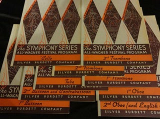 Item #003620B THE SYMPHONY SERIES ALL-WAGNER FESTIVAL PROGRAM (Nine books sheet music