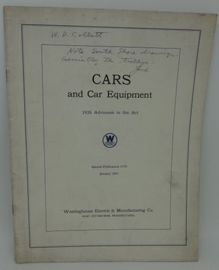 Item #003746D CARS AND CAR EQUIPMENT, 1926 Advances in the Art