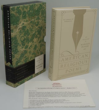 Item #003827A AMERICAN RELIGIOUS POEMS. HAROLD BLOOM AND JESSE ZUBA