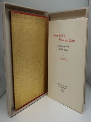 Item #003849OO TALES TOLD TO SHEM AND SHAUN: Three Fragments from Work in Progress. JAMES JOYCE
